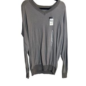 Sean Jean Men's Size Large Crewneck VNeck Striped Sweater Size 2XL